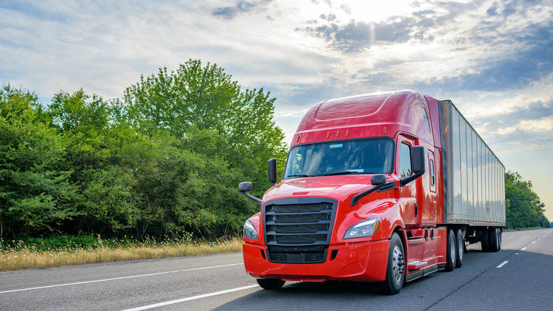 Delivery truck on the road