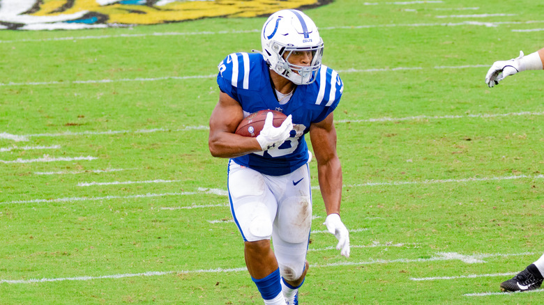 Jonathan Taylor in a football uniform.