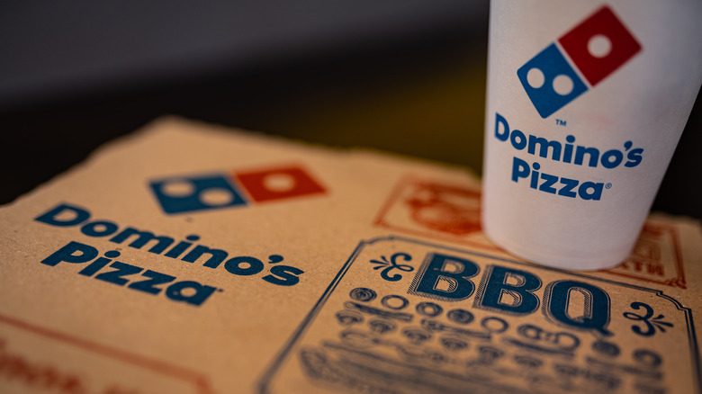 A Domino's pizza box.