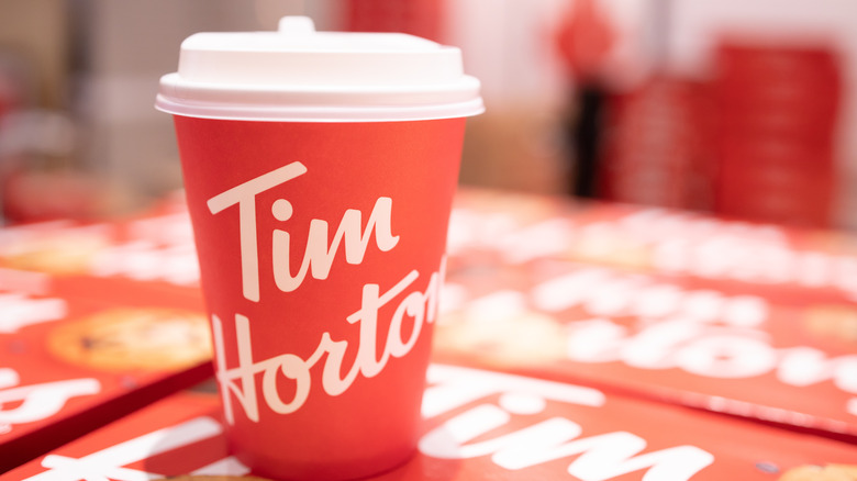 tim hortons coffee cup