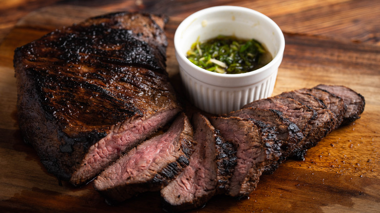 marinated tri-tip with chimichurri