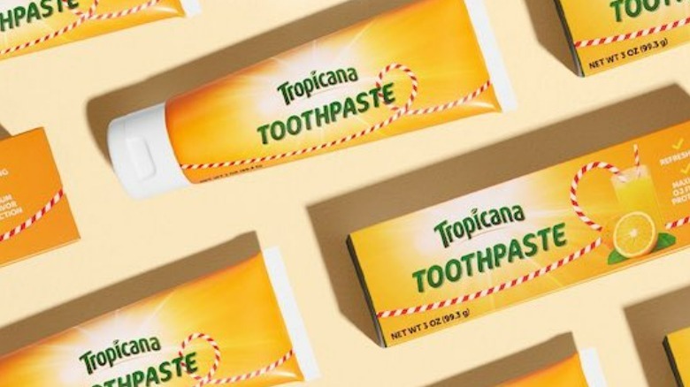 Tropicana Orange Juice Toothpaste.