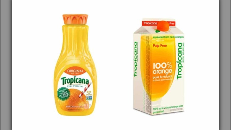 new and old Tropicana containers