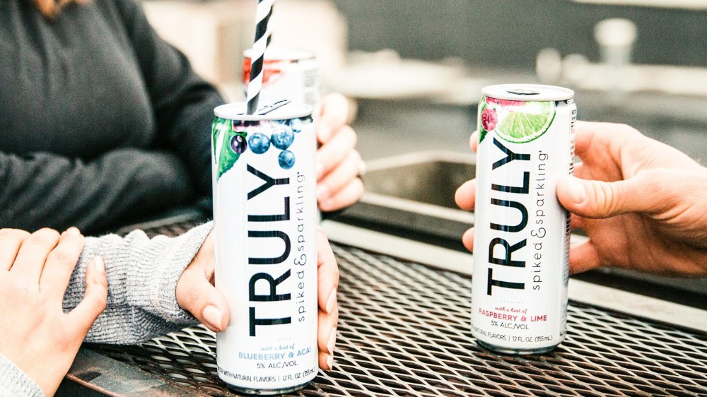 Cans of Truly Hard Seltzer 