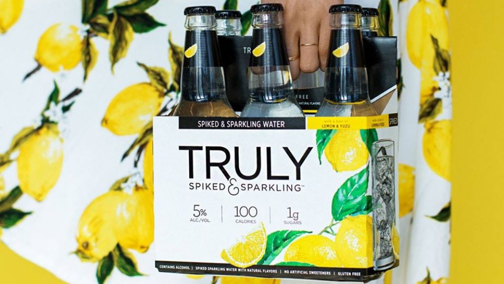 Truly Hard Seltzer in glass bottles 