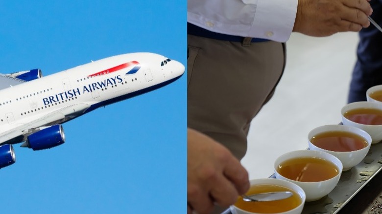 British airways plane and tea testing