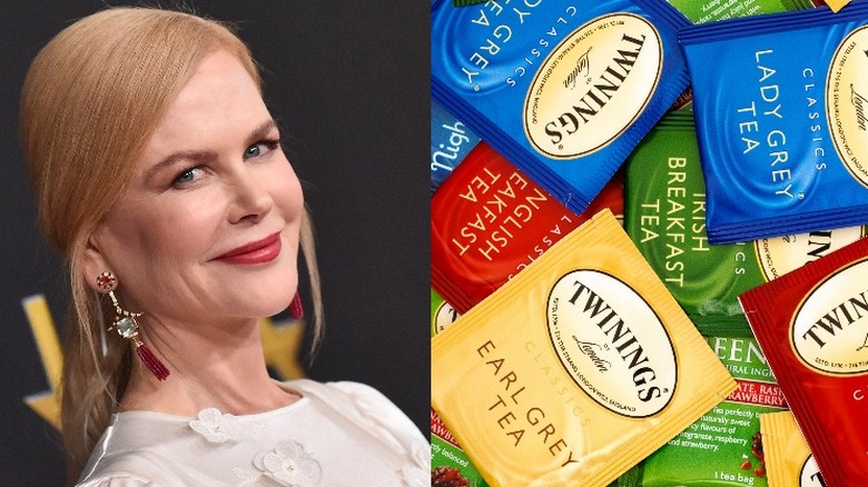 Nicole Kidman and Twinings tea bag assortment