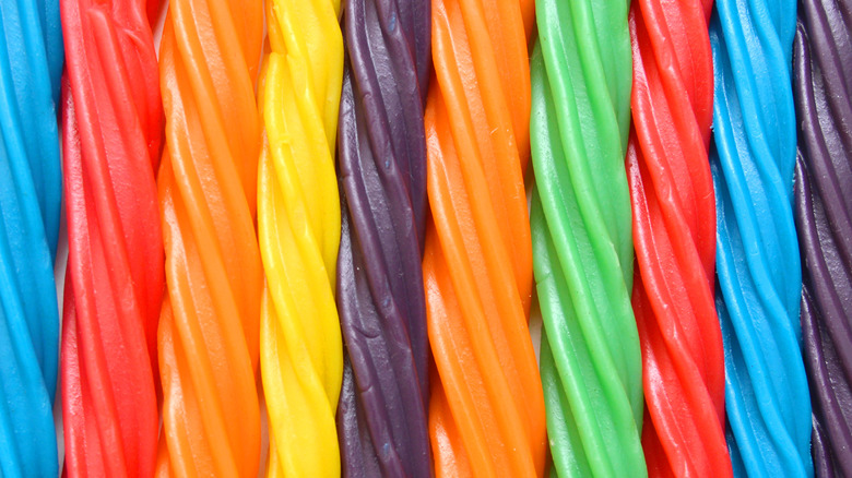 rainbow colored twizzlers