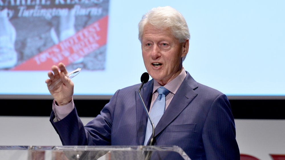 Bill Clinton delivers a speech