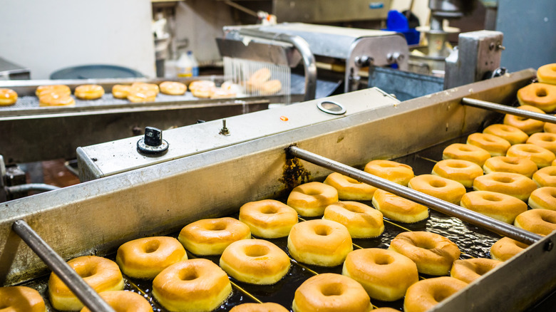 doughnuts being made