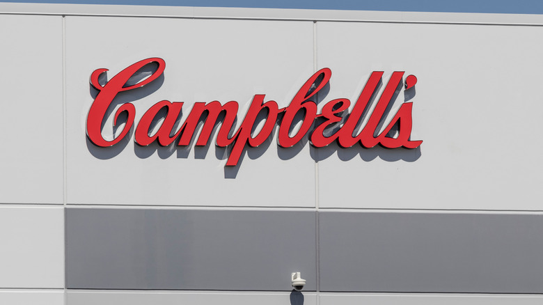 closeup of campbell's signage