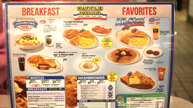 waffle house menu