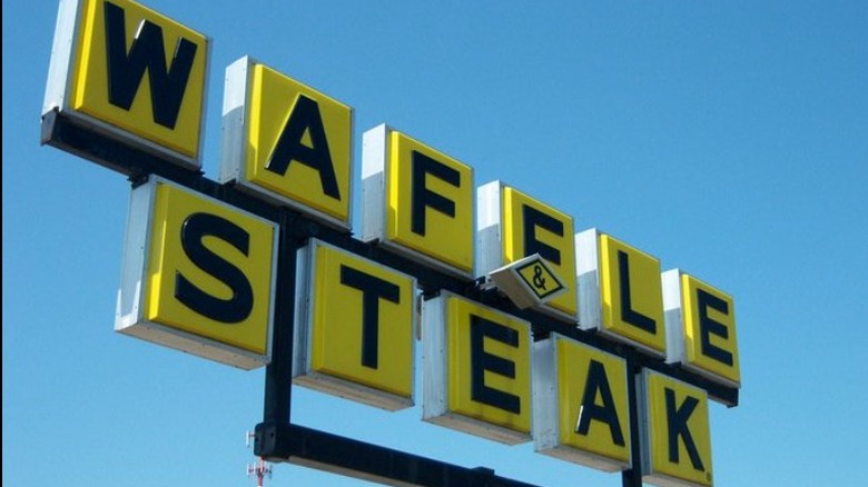 Waffle & Steak sign