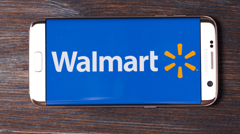 Walmart logo on smartphone app