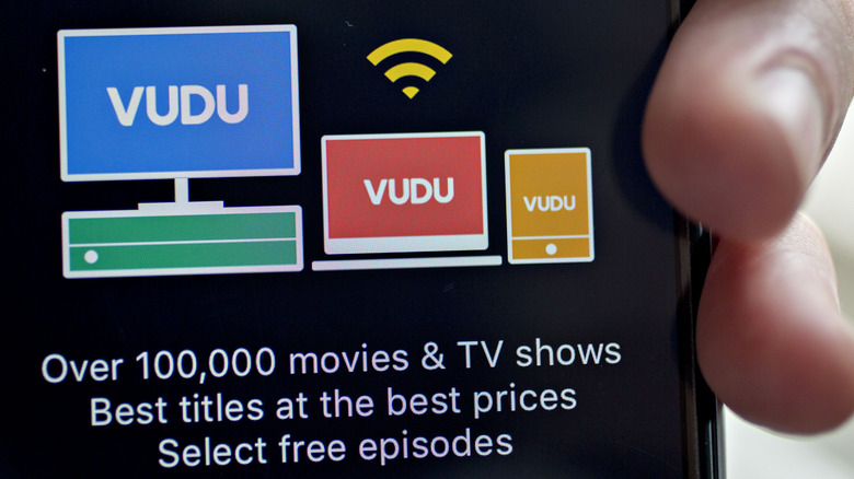 Vudu app on phone screen