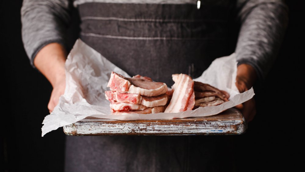 Man holding bacon