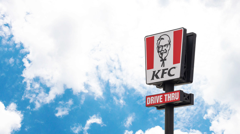 KFC sign against blue sky