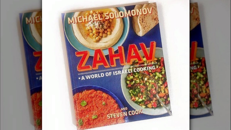 zahav cookbook on white background