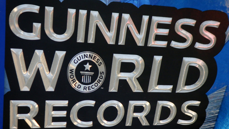 Metallic Guineness world record sign