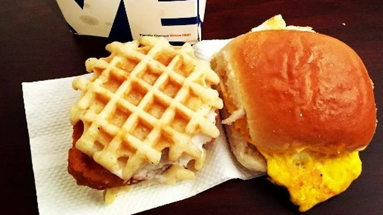 Breakfast Slider, Waffle Slider, Hash Browns