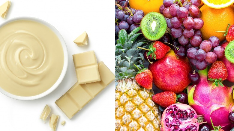 White chocolate and fruit mix