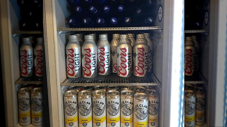 beer in fridge