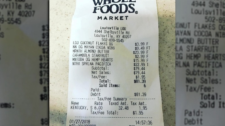 whole foods receipt