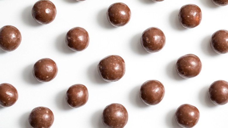 Whoppers malted milk balls with lots of space between them