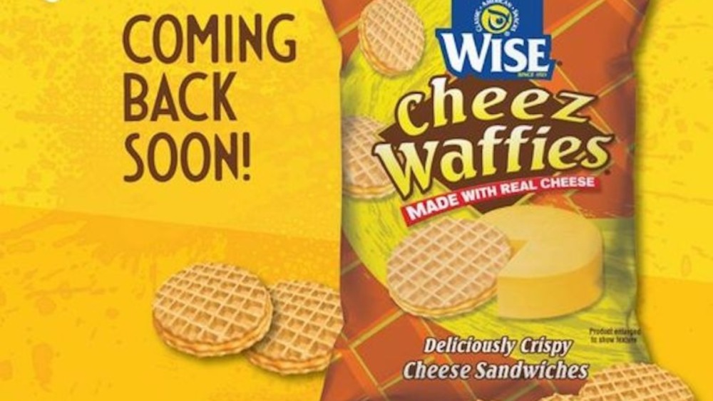 advertisement of Wise Cheez Waffies