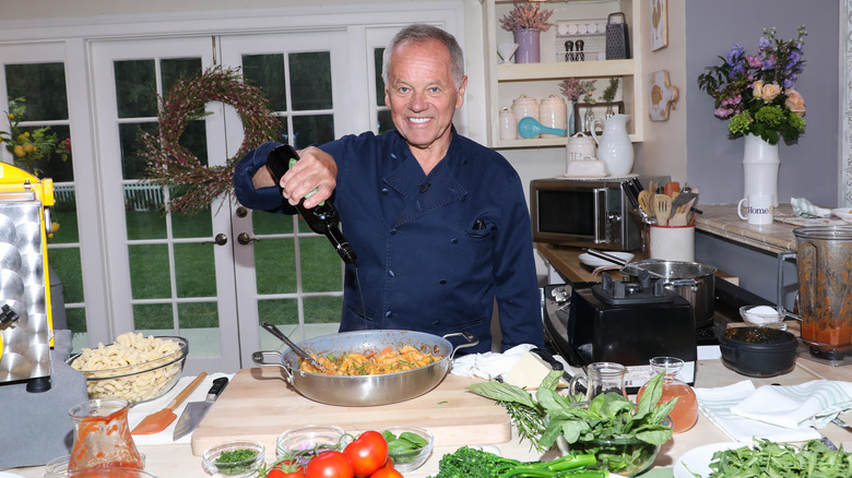 Wolfgang Puck cooking