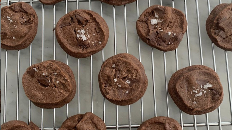 World Peace cookies on a wire rack