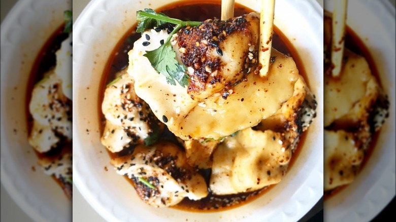 spicy and sour lamb dumplings