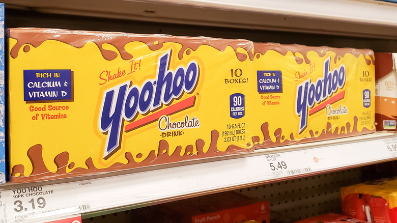 Yoo-Hoo box on Target shelf