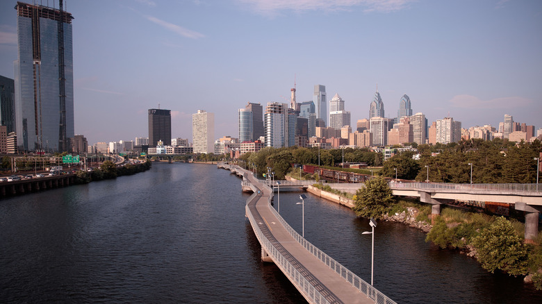 Schuylkill River flowing by Philadelphia