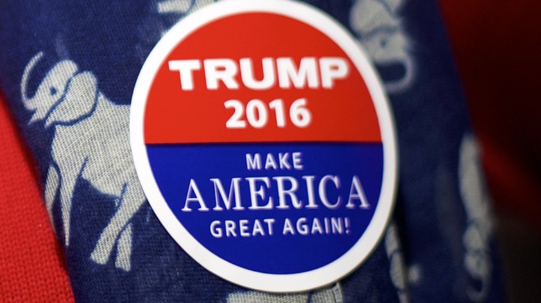 Trump 2016 campaign sticker displayed