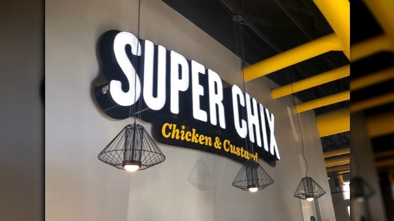 Super Chix sign at restaurant 