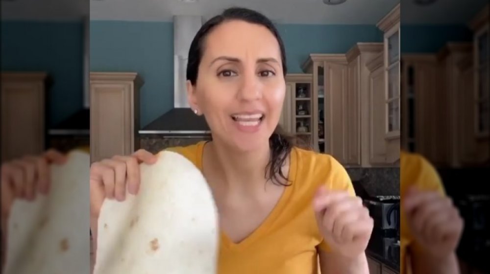 Yumna Jawad in an Instagram video with tortilla