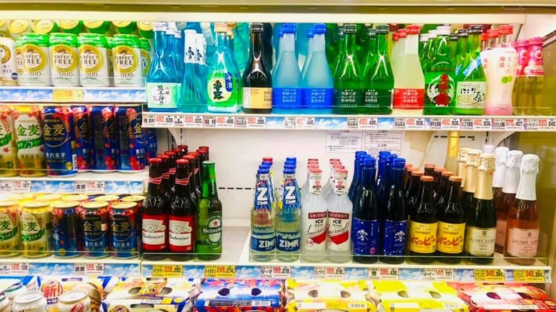 Zima on shelf in japanese supermarket