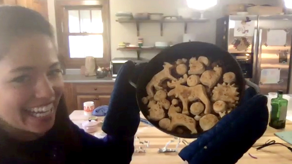 Molly Yeh with Christmas cookies