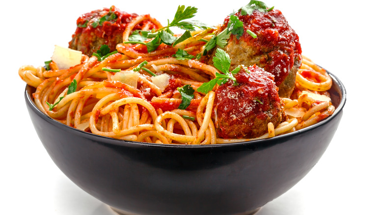 spaghetti and meatballs