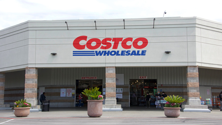 Costco exterior with plants