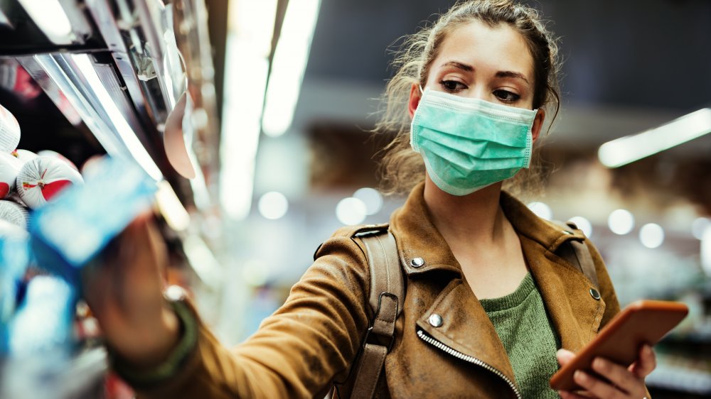 Masked shopper