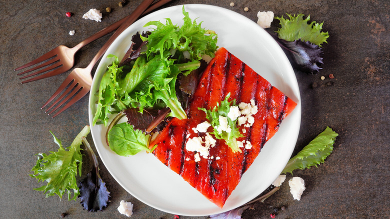 watermelon steak with feta