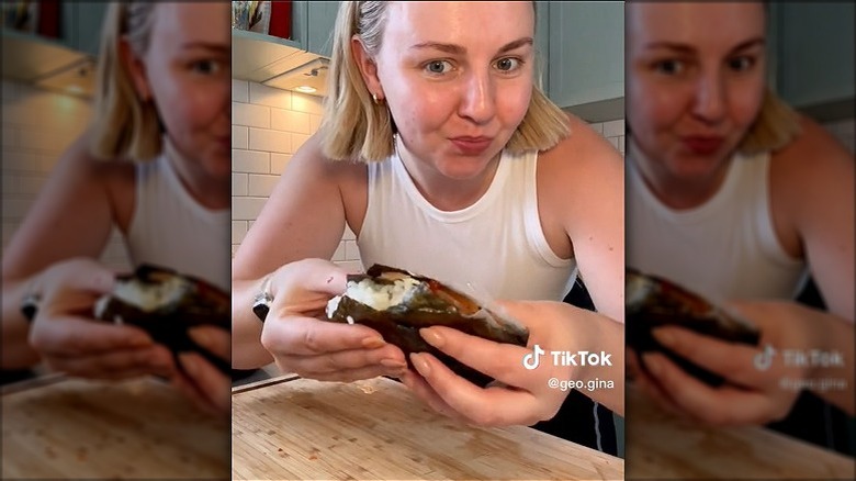 TikToker Georgina quadrant sushi folding