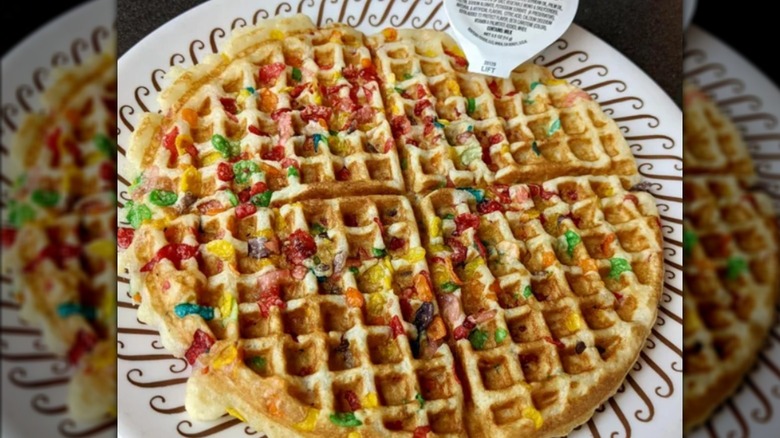 Fruity Pebbles waffles