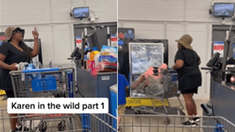 A shopper at Walmart 