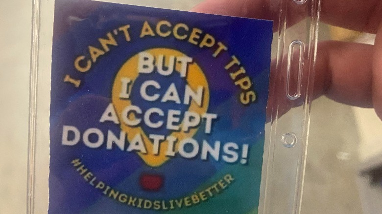 Walmart employee donations card