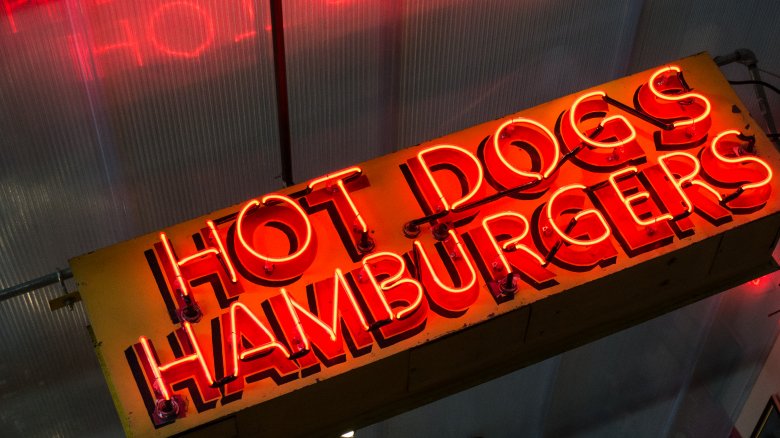 hot dog sign