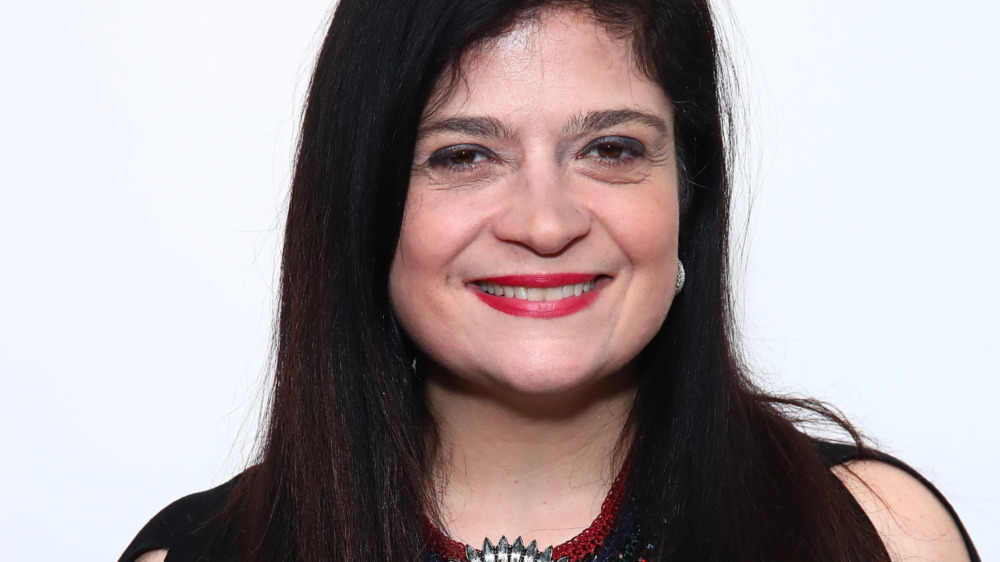  Alex Guarnaschelli sporting red lipstick