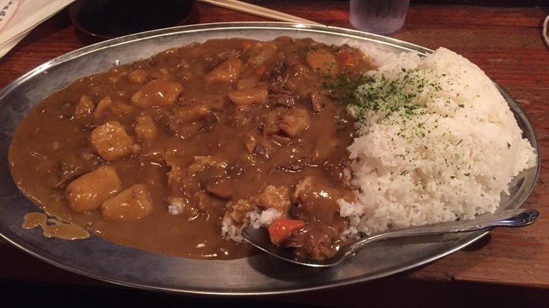 curry and rice close up